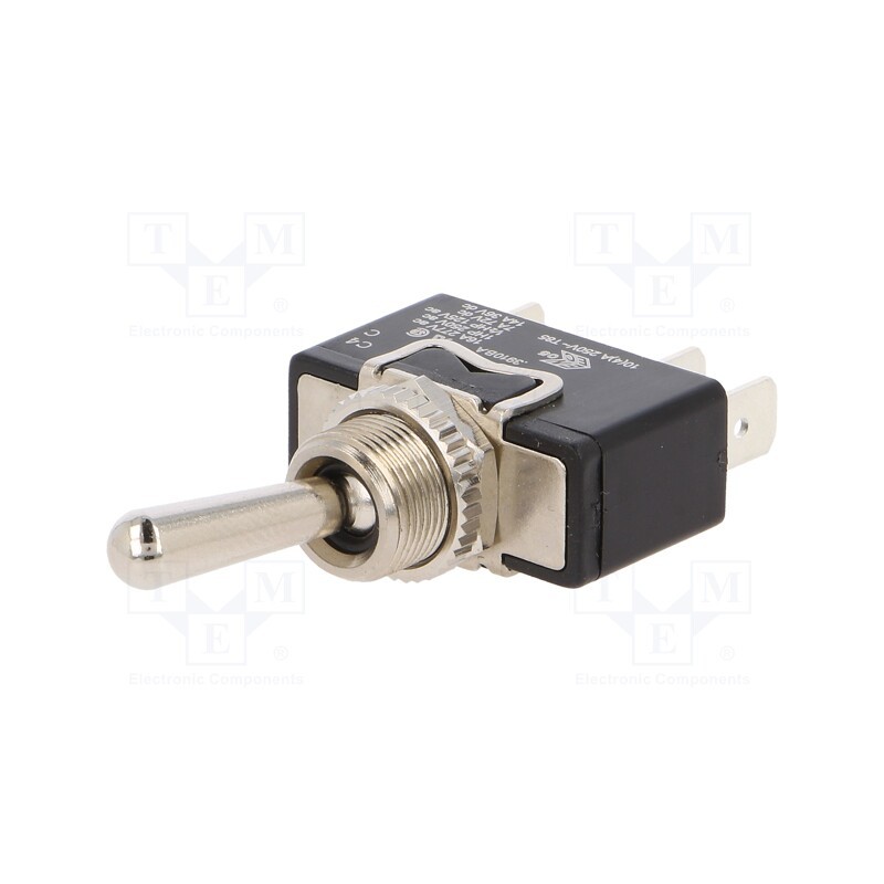 1 pcs x BULGIN - C3910BA - Switch: toggle, Pos: 2, SPDT, ON-ON, 10A/250VAC, Toggle: round, 100mΩ