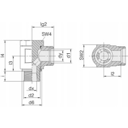 Banjo connector m18x1 5 m22x1 5 15l rsws15lm18 voss