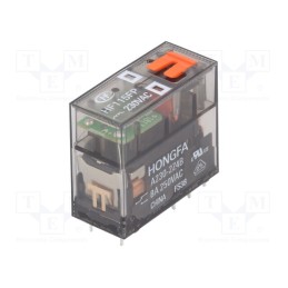 1 pcs x HONGFA RELAY - HF115FP/A230-2Z4B - Relay: electromagnetic, DPDT, Ucoil: 230VAC, 8A, 8A/250VAC, PCB