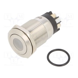 1 pcs x ONPOW - LAS1GQF-11D/L/W/12V/S - Switch: vandal resistant, Pos: 2, SPDT, 3A/220VAC, 5A/24VDC, IP65