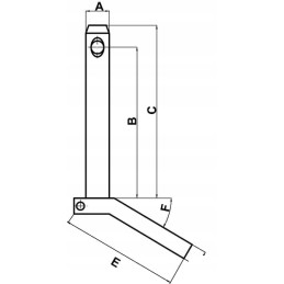 Hitch pin with handle 25 x 250 mm