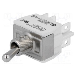 1 pcs x APEM - 649H/2 - Switch: toggle, Pos: 3, DP3T, ON-OFF-ON, 10A/250VAC, -20÷55°C, 600H