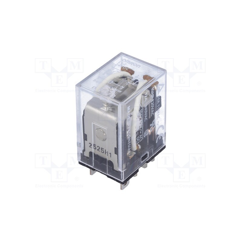 1 pcs x OMRON - LY2 24VDC - Relay: electromagnetic, DPDT, Ucoil: 24VDC, Icontacts max: 10A