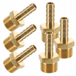 Hose repair kit, PEX connector, crimped brass connectors