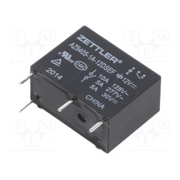1 pcs x ZETTLER - AZ9405-1A-12DSEF - Relay: electromagnetic, SPST-NO, Ucoil: 12VDC, 10A, 5A/277VAC, PCB