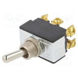 1 pcs x SWITCH COMPONENTS - TB1-2F-DC-6 - Switch: toggle, Pos: 3, DPDT, ON-OFF-ON, 21A/14VDC, Leads: screw