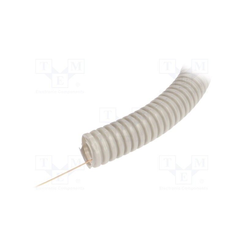 50 m x PAWBOL - 6163A-50P - Protective tube, Size: 25, PVC, grey, L: 50m, with pilot wire, 320N