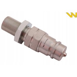 Hydraulic quick connector, long plug with eliminato