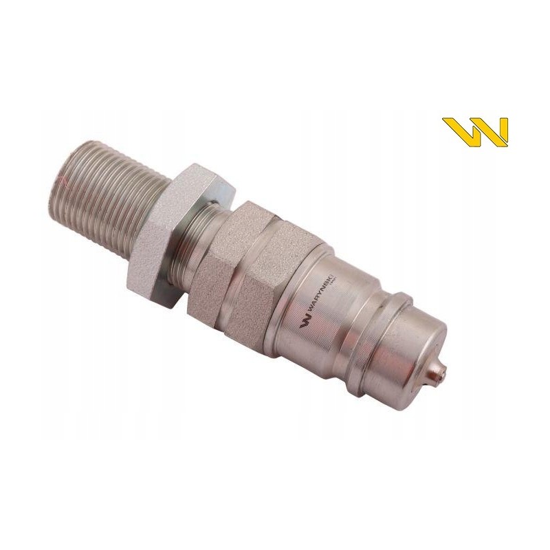 Hydraulic quick connector, long plug with eliminato