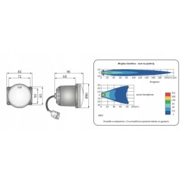 Wesem HM4 33705 80mm halogen road headlight