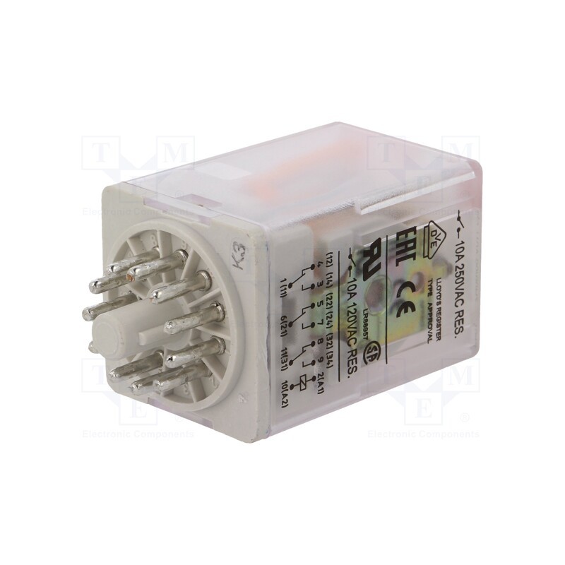 1 pcs x RELPOL - R15-2013-23-5110-WTL - Relay: electromagnetic, 3PDT, Ucoil: 110VAC, Icontacts max: 20A