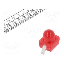 2 pcs x EVERLIGHT - 95-21USRD/S357/TR7 - LED, SMD, red, 45÷100mcd, 2.1x2x2.7mm, 35°, 2÷2.4V, 20mA, λd: 631nm