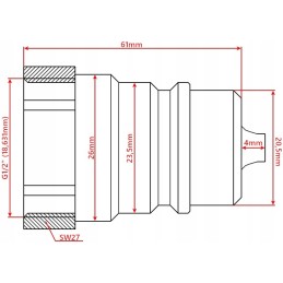 Set of quick connectors, socket, euro plug, internal mains 1 2