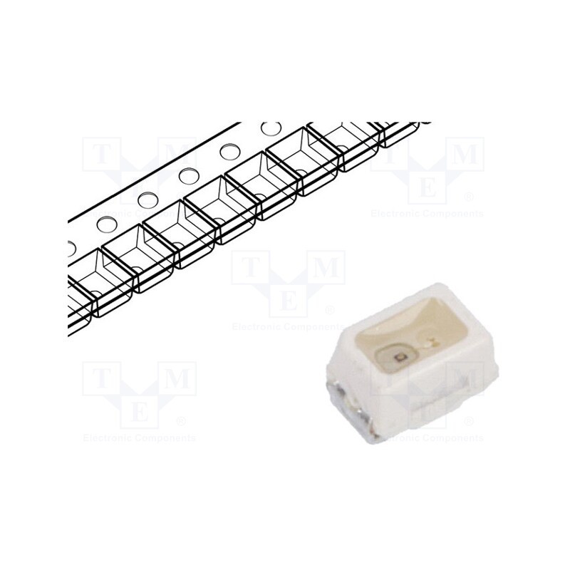 2 pcs x VISHAY - VLMP20D2G1-GS08 - LED, SMD, Mini PLCC2, green, 0.56÷2.24mcd, 2.3x1.3x1.4mm, 60°, 15mA