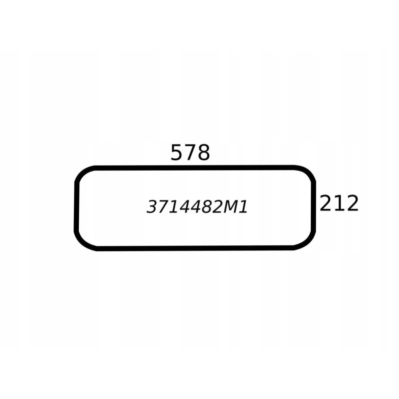 Lower rear window massey ferguson 3714482m1