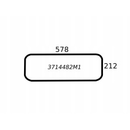 Lower rear window massey ferguson 3714482m1