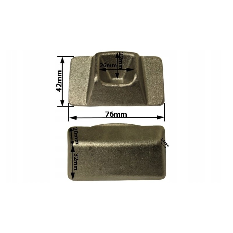 Element for welding the twin wheel connector