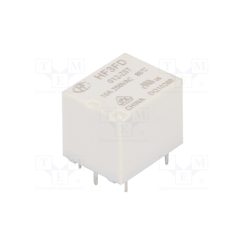 1 pcs x HONGFA RELAY - HF3FD/012-ZST - Relay: electromagnetic, SPDT, Ucoil: 12VDC, 10A, 10A/250VAC, PCB