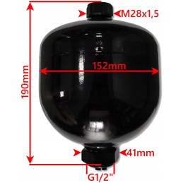 Shock absorber, double hydraulic accumulator 1 4 valve 1 2