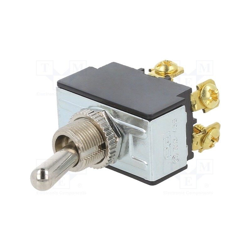 1 pcs x SWITCH COMPONENTS - TB1-2A-DC-6 - Switch: toggle, Pos: 2, DPST, ON-OFF, 21A/14VDC, Leads: screw, 50mΩ