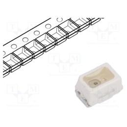 2 pcs x VISHAY - VLMR234ABCA-GS08 - LED, SMD, Mini PLCC2, red, 1400÷2000(typ)-3550mcd, 2.3x1.3x1.4mm