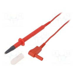 1 pcs x SCHu00dcTZINGER - SPL 7315 NI / 1 / 100 / RT - Test lead, 16A, probe tip x2,angular banana plug 4mm x2, Len: 1m