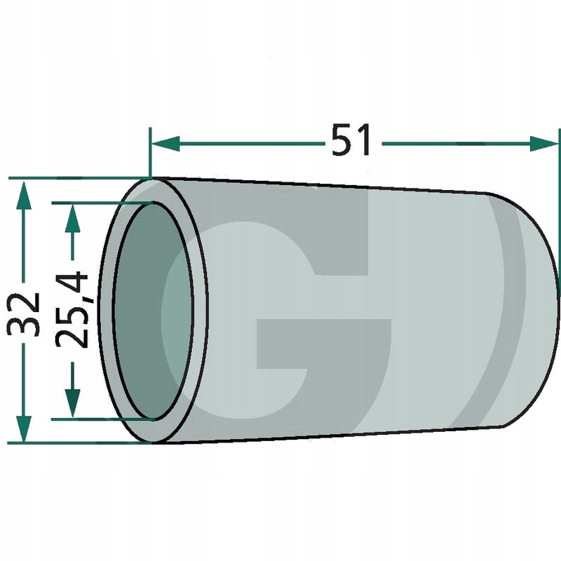 Reducing sleeve 32 to 25 mm cat 2 3