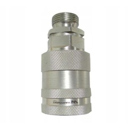 Hydraulic quick connector, M22x1 socket, 5 stainless steel thread