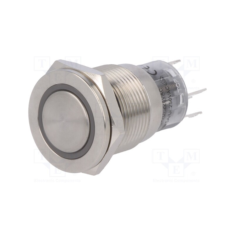 1 pcs x ONPOW - LAS1-AGQPF-11E/R/12V/S - Switch: vandal resistant, Pos: 2, SPDT, 0.5A/220VAC, 1A/24VDC, IP67