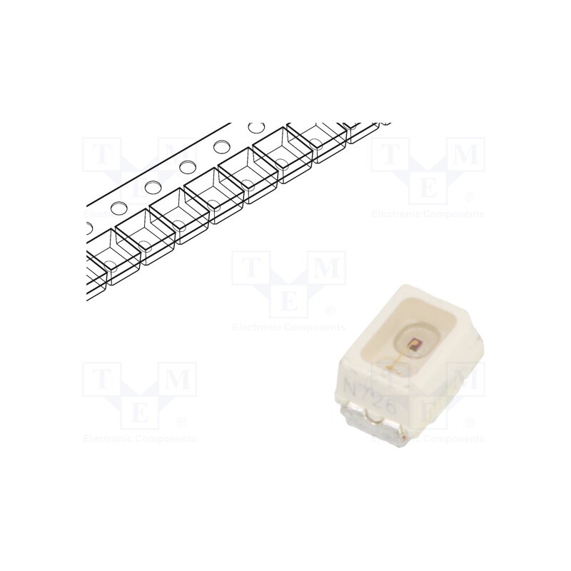 2 pcs x VISHAY - VLMK23P2R1-GS08 - LED, SMD, Mini PLCC2, red, 56÷120(typ)-140mcd, 2.3x1.3x1.4mm, 60°