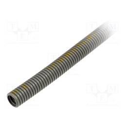 50 m x PMA - PIST-10S - Protective tube, Size: 10, polyamide 12, grey, L: 50m, -50÷95°C, PIS