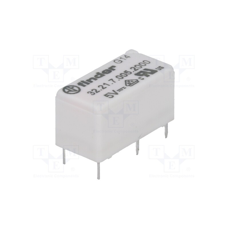 1 pcs x FINDER - 32.21.7.005.2000 - Relay: electromagnetic, SPDT, Ucoil: 5VDC, Icontacts max: 15A, PCB