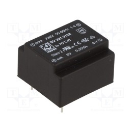 1 pcs x HAHN - BV 201 0128 - Transformer: encapsulated, 0.35VA, 230VAC, 6V, 58mA, PCB, BV