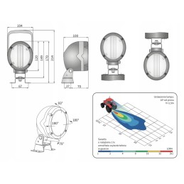 Work lamp h3 wesem lor4 39010 104x120mm