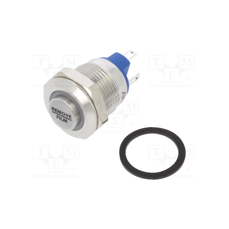 1 pcs x E-SWITCH - PV0H240SS-341 - Switch: vandal resistant, Pos: 2, SPST-NO, 2A/36VDC, IP65, OFF-(ON)