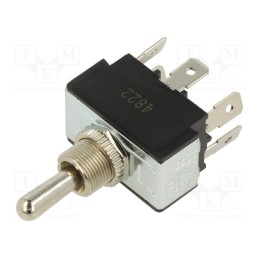 1 pcs x SWITCH COMPONENTS - TB1-2G-DC-1 - Switch: toggle, Pos: 3, DPDT, (ON)-OFF-(ON), 21A/14VDC, 50mΩ, 18N