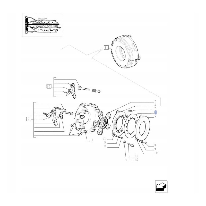 New Holland clutch disc spring 25174661 4