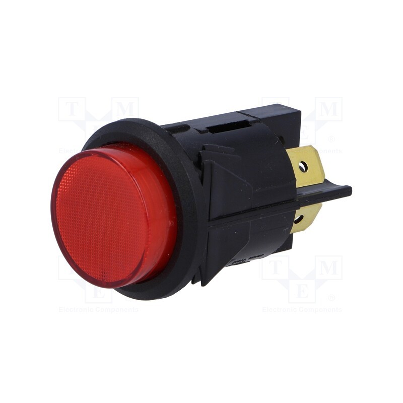1 pcs x BULGIN - C7054AFBR3 - Switch: push-button, Pos: 2, DPST-NO, 16A/250VAC, 16A/28VDC, red
