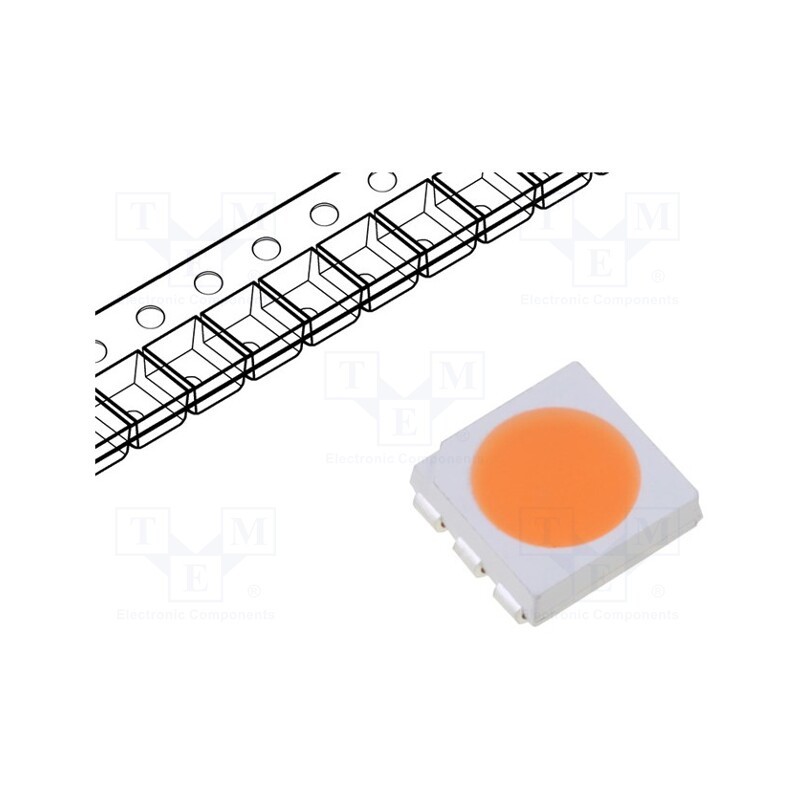 2 pcs x OPTOSUPPLY - OSCA4TS4C1A - LED, SMD, 5050,PLCC6, pink (magenta), 9.5÷11.5lm, 5x5x1.5mm, 120°