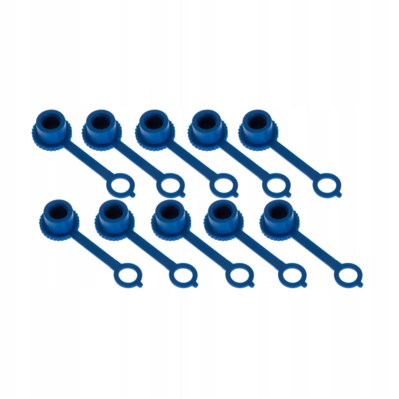 Blue grease nipple cover, 10 pcs