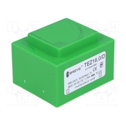 1 pcs x BREVE TUFVASSONS - TEZ16/D230/9V - Transformer: encapsulated, 16VA, 230VAC, 9V, 1777.7mA, PCB, IP00