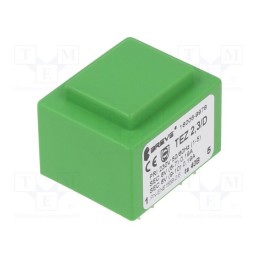 1 pcs x BREVE TUFVASSONS - TEZ2.3/D230/6-6V TA40 - Transformer: encapsulated, 2.3VA, 230VAC, 6V, 6V, 192mA, 192mA, PCB