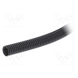 50 m x HELLERMANNTYTON - 166-11303 - Protective tube, Size: 16, polyamide, black, -40÷120°C, HelaGuard