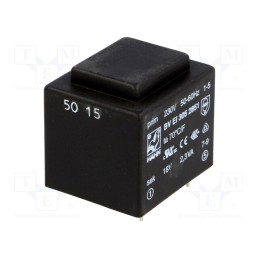 1 pcs x HAHN - BV EI 305 2851 - Transformer: encapsulated, 2.3VA, 230VAC, 18V, 128mA, PCB, BVEI