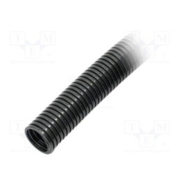 50 m x HELLERMANNTYTON - 166-11404 - Protective tube, Size: 28, polyamide 6, black, -40÷120°C, IP66