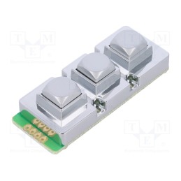 1 pcs x ACCORD - AK-103-B-SSS-WP-MM - Keypad, No.of butt: 3, metal, Mech.durability: 1000000cycles, 1.5N