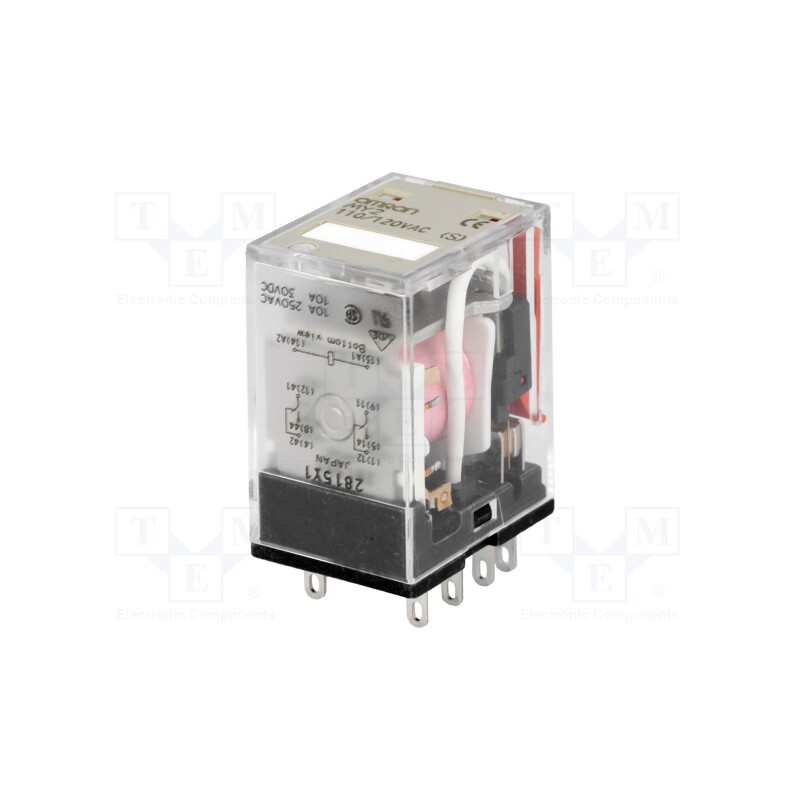 1 pcs x OMRON - MY2 110/120VAC (S) - Relay: electromagnetic, DPDT, Ucoil: 120VAC, Icontacts max: 10A