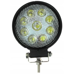 Professional 9 LED round halogen work lamp