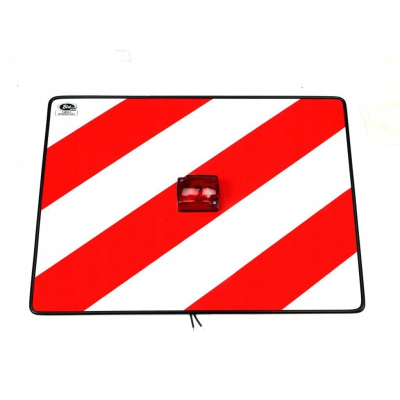 Reflective warning board with red light