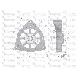 Alternator front cover shield ex230000 c 330